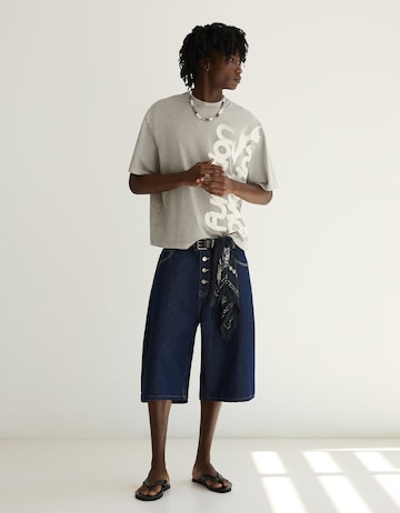 Bershka Majica | siva barva