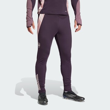 purpurinė ADIDAS PERFORMANCE Prigludęs Sportinės kelnės 'Arsenal Tiro 24': priekis