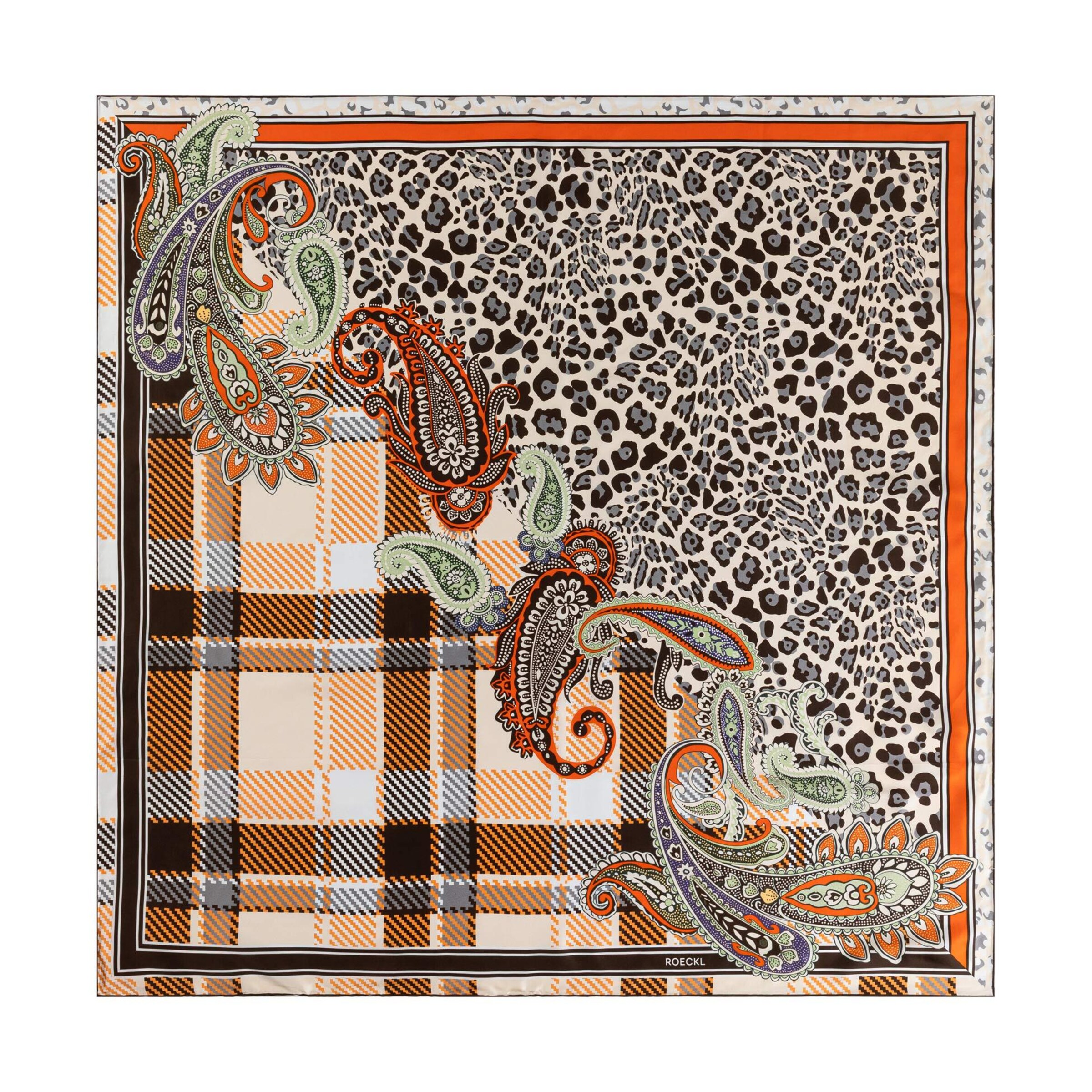 Foulard 'PATCHWORK LEO' Roeckl en mélange de couleurs : devant