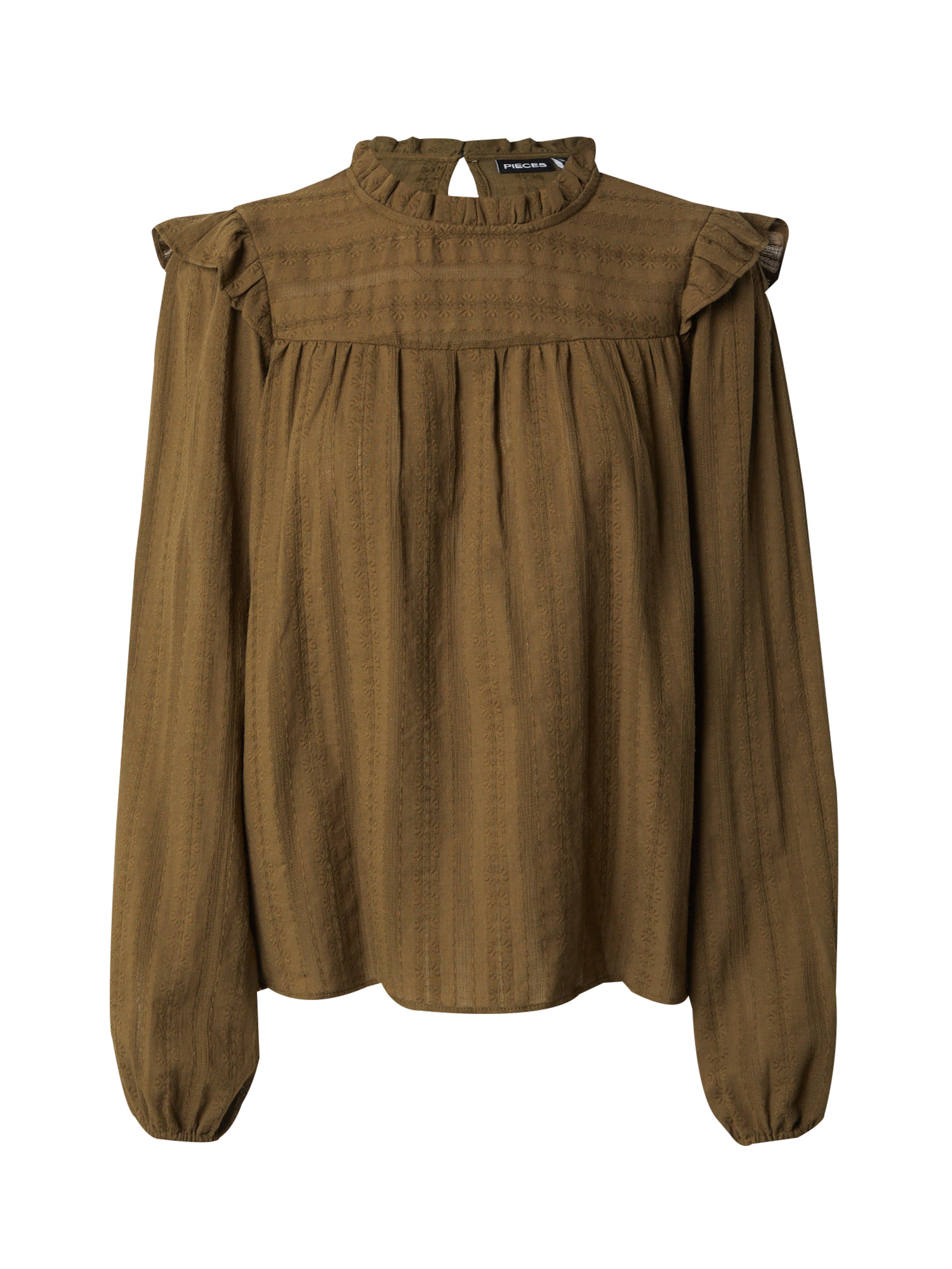 PIECES Shirt 'AMELIA' in Green: front