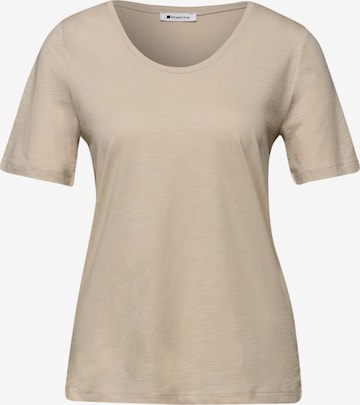 STREET ONE - Camiseta 'Gerda' en beige: frente