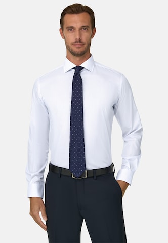 Boggi Milano Regular fit Overhemd in Wit: voorkant