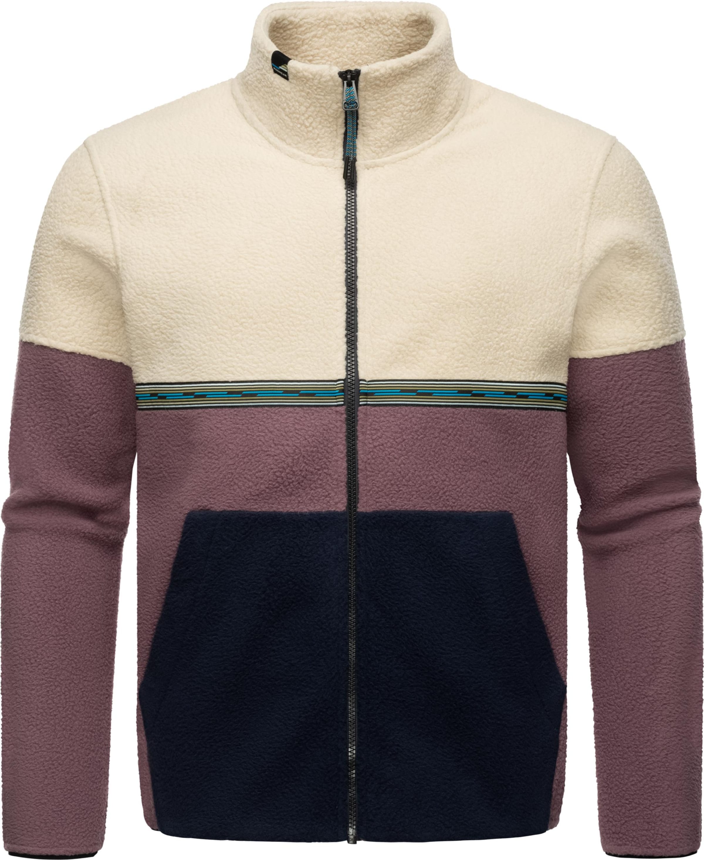 Ragwear Fleecová mikina 'Lonndy' – fialová: přední strana