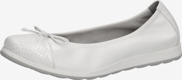 CAPRICE Ballet Flats in White: front