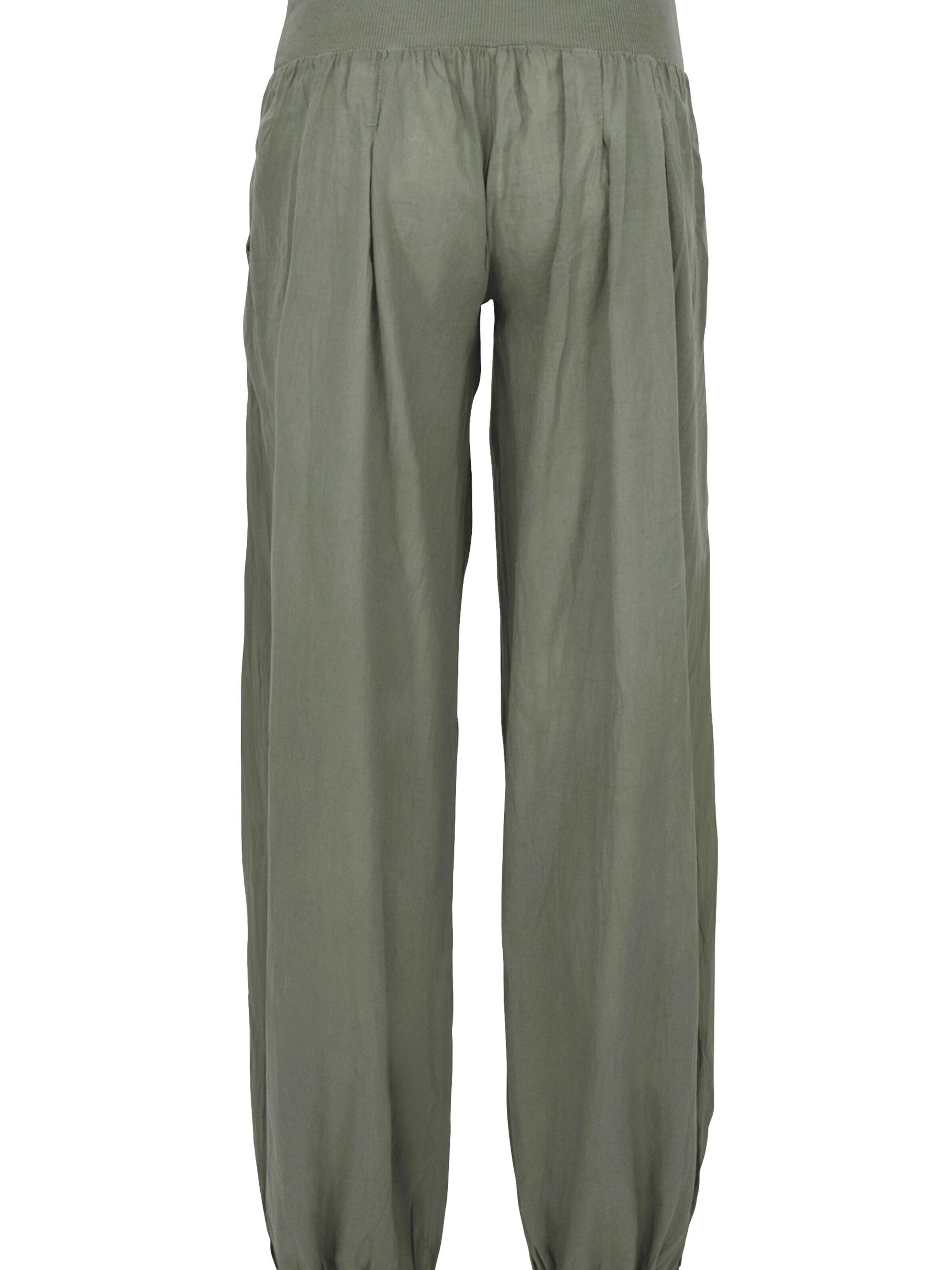 malito more than fashion Harem Pants in Green: front