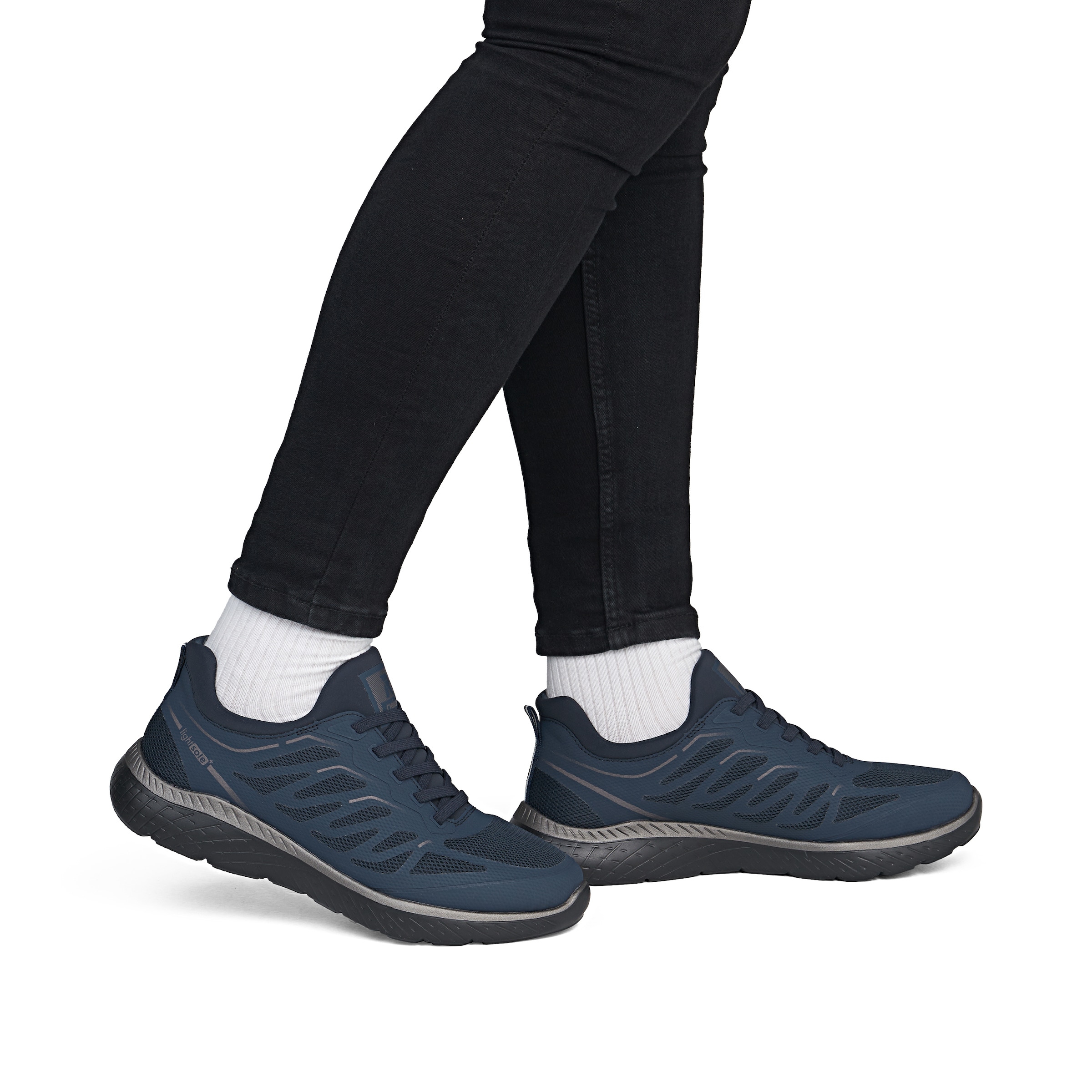 Chaussure basse Rieker en bleu : devant
