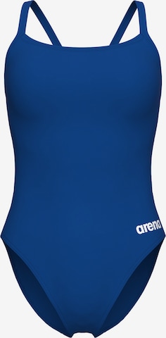 ARENABustier Jednodijelni kupaći kostim 'TEAM CHALLENGE SOLID' - plava boja: prednji dio