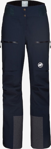 MAMMUT Regular Workout Pants in Blue: front