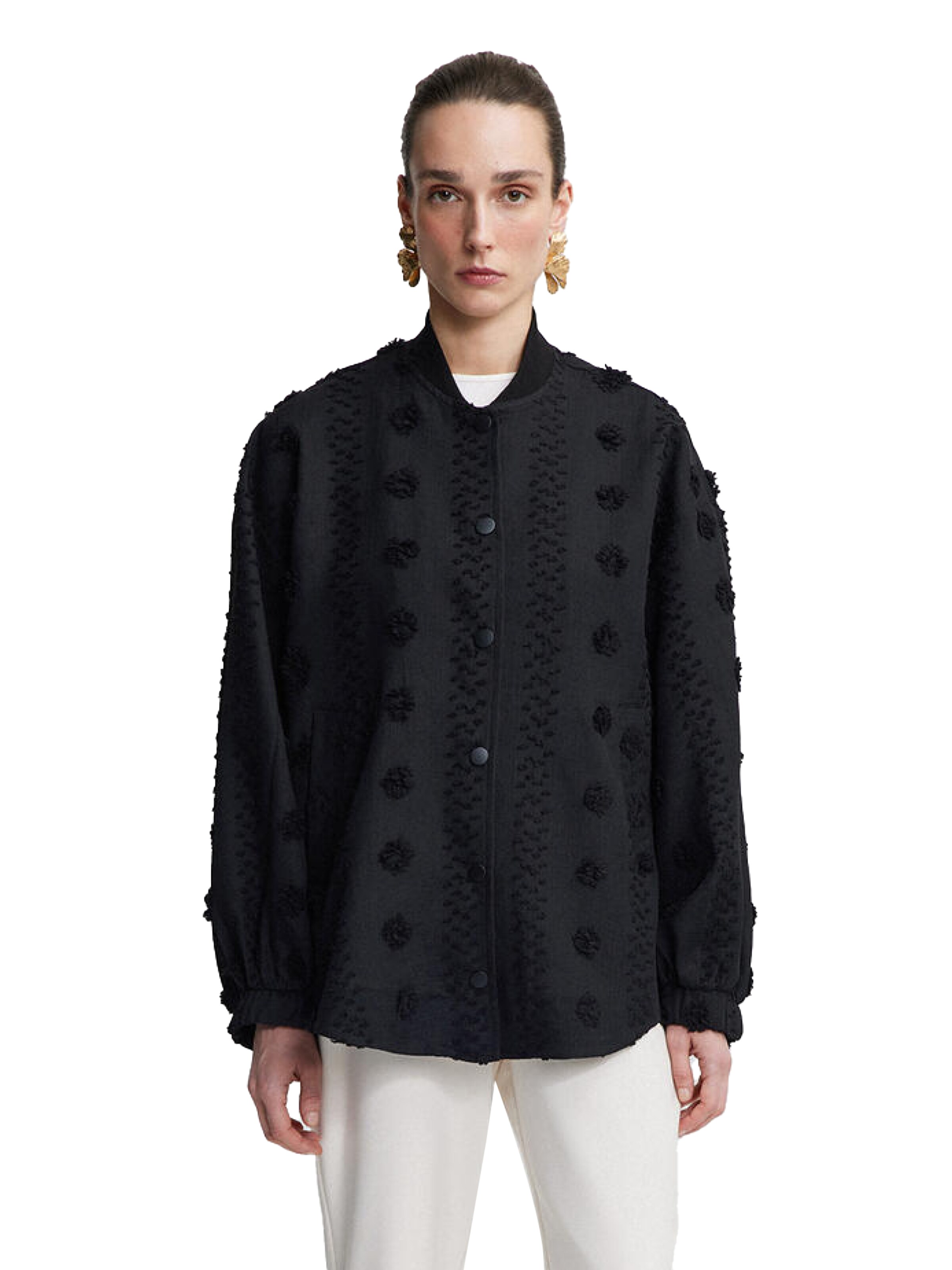 Touche Prive Between-Season Jacket in Black: front
