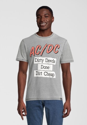 Recovered Shirt 'ACDC Dirty Deeds Done Cheap' in Grijs: voorkant