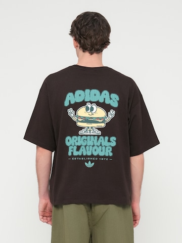 ADIDAS ORIGINALS Póló 'BURGER' - fekete: elől