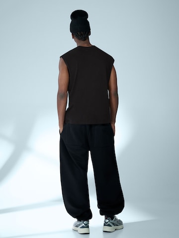 Bershka Shirt 'WORKER' in Black