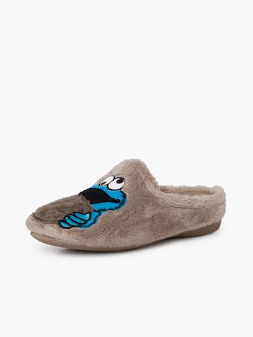 Pisamonas - Zapatillas de casa en gris: frente