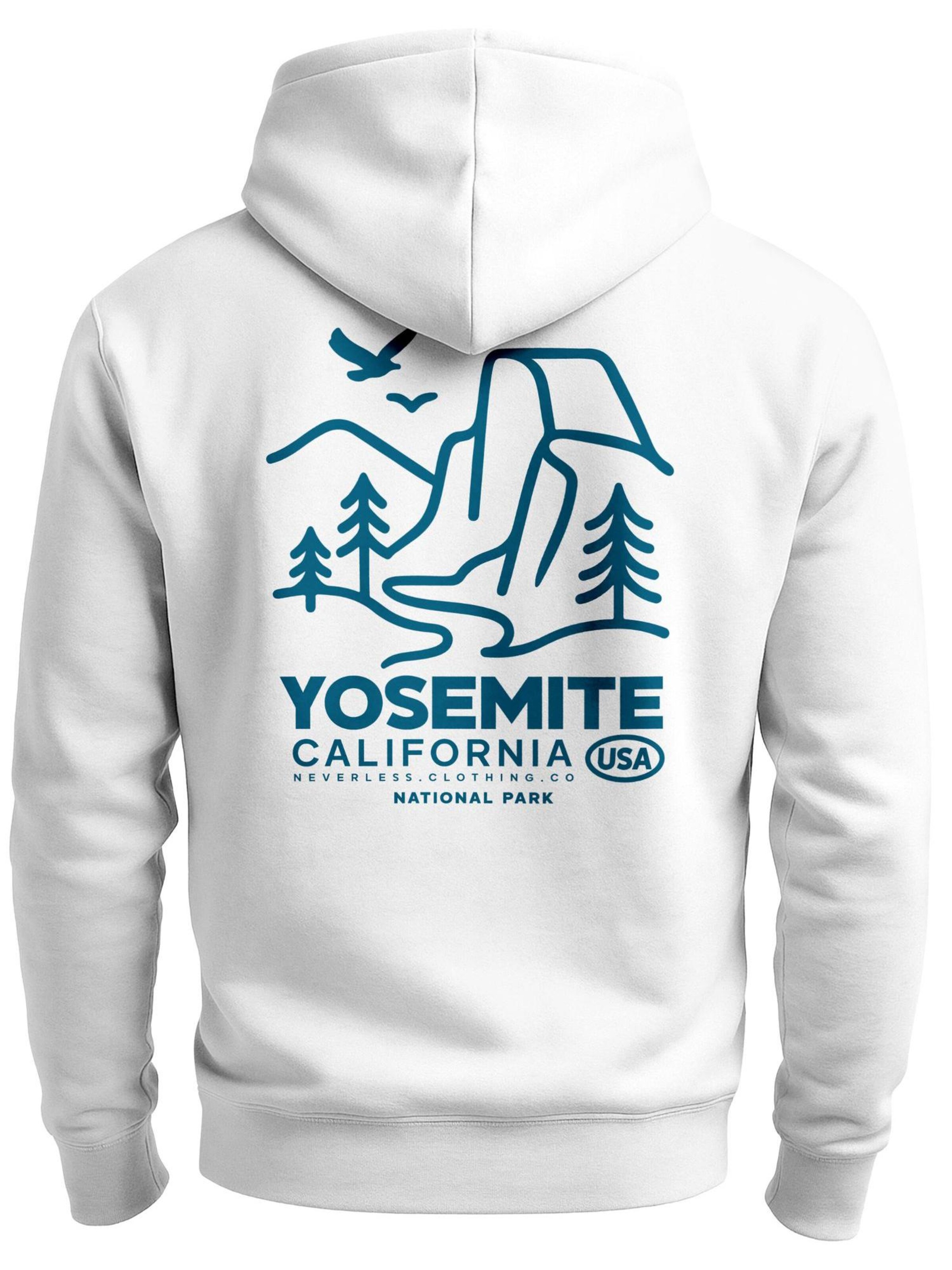 Neverless Zip-Up Hoodie 'Yosemite Park' in White