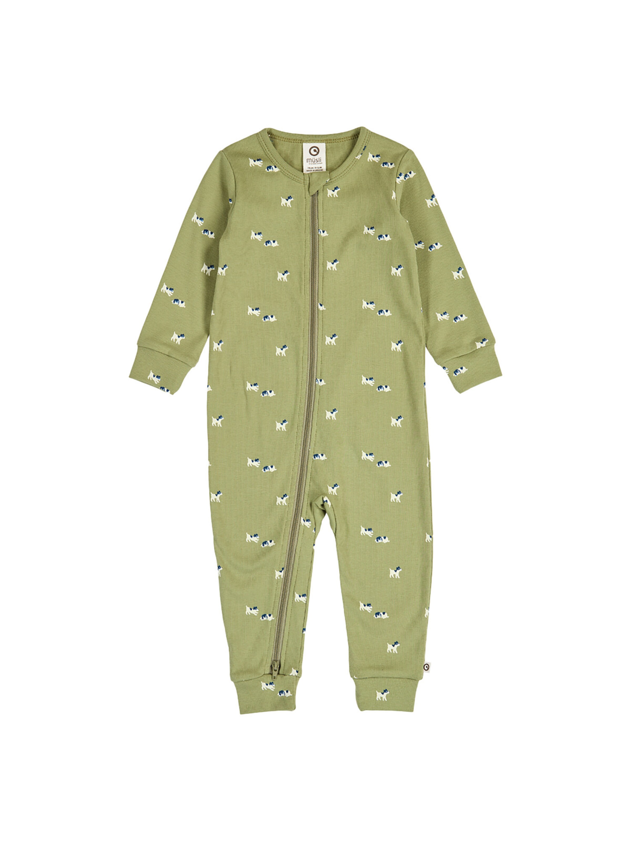 Müsli by GREEN COTTON - Pijama entero/body en verde: frente