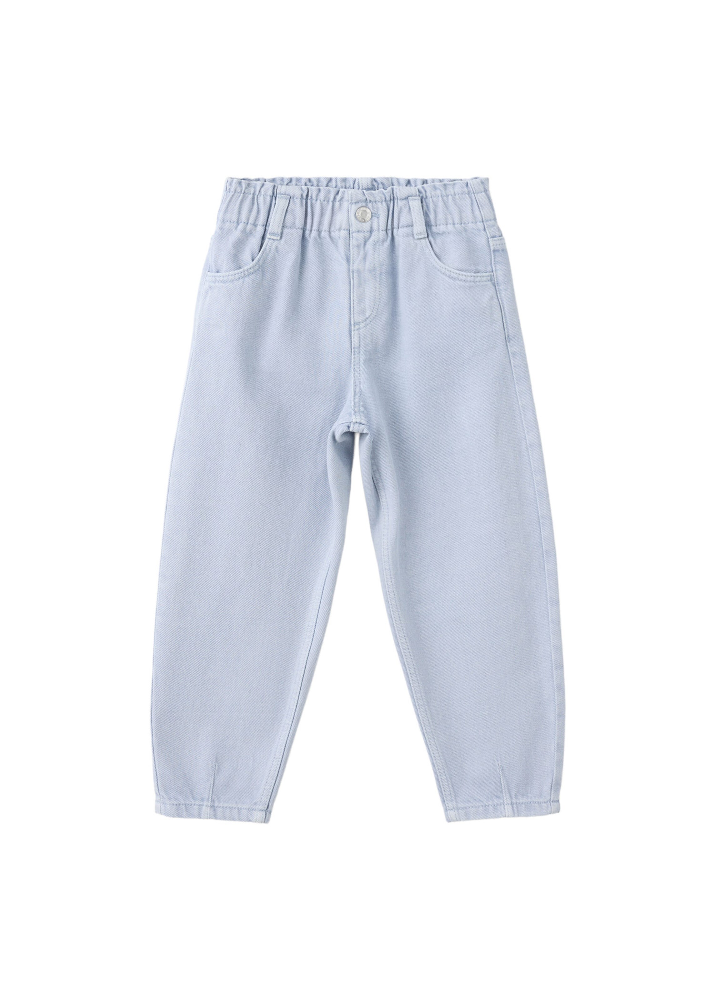 Barrel Jeans de la MANGO KIDS pe albastru: față