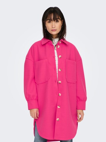ONLY Φθινοπωρινό και ανοιξιάτικο μπουφάν σε ροζ: μπροστά