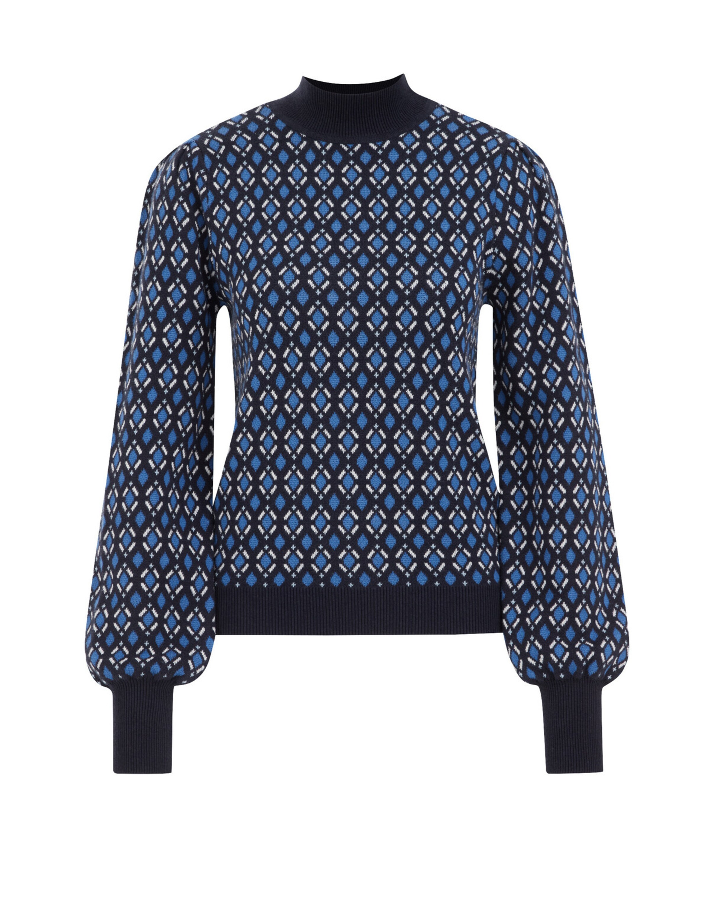 WE Fashion Pulover | modra barva: sprednja stran