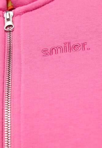 smiler. Zip-Up Hoodie in Pink