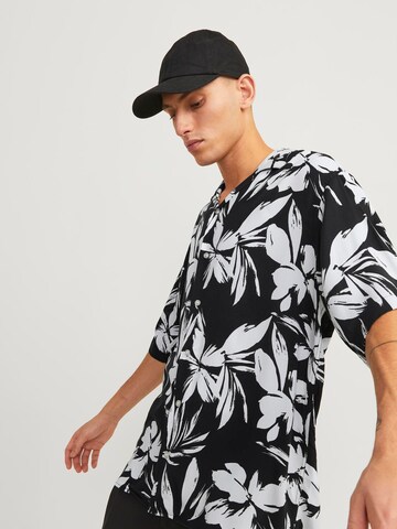 juoda JACK & JONES Patogus modelis Marškiniai 'Jeff'