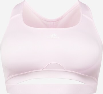 ADIDAS SPORTSWEAR Bustier Sport bh 'Powerreact Medium-Support ' in Roze: voorkant