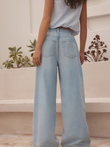 Next Wide leg Jeans i blå