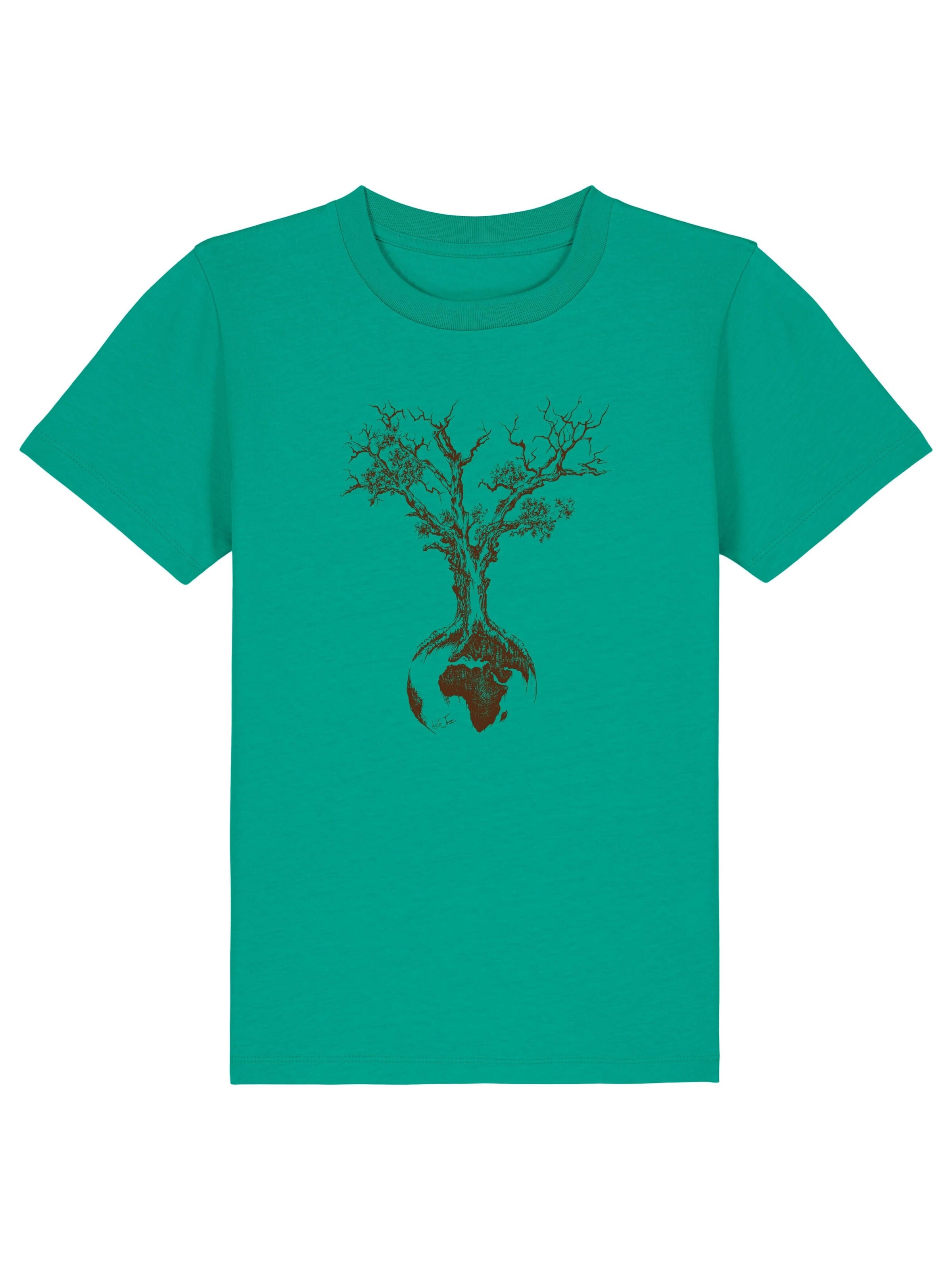 Life-Tree Shirt 'Weltenbaum'‌‌‌‌ in Grün: Vorderseite
