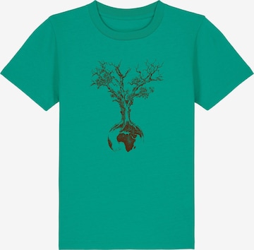 Life-Tree Shirt 'Weltenbaum' in Grün: Vorderseite