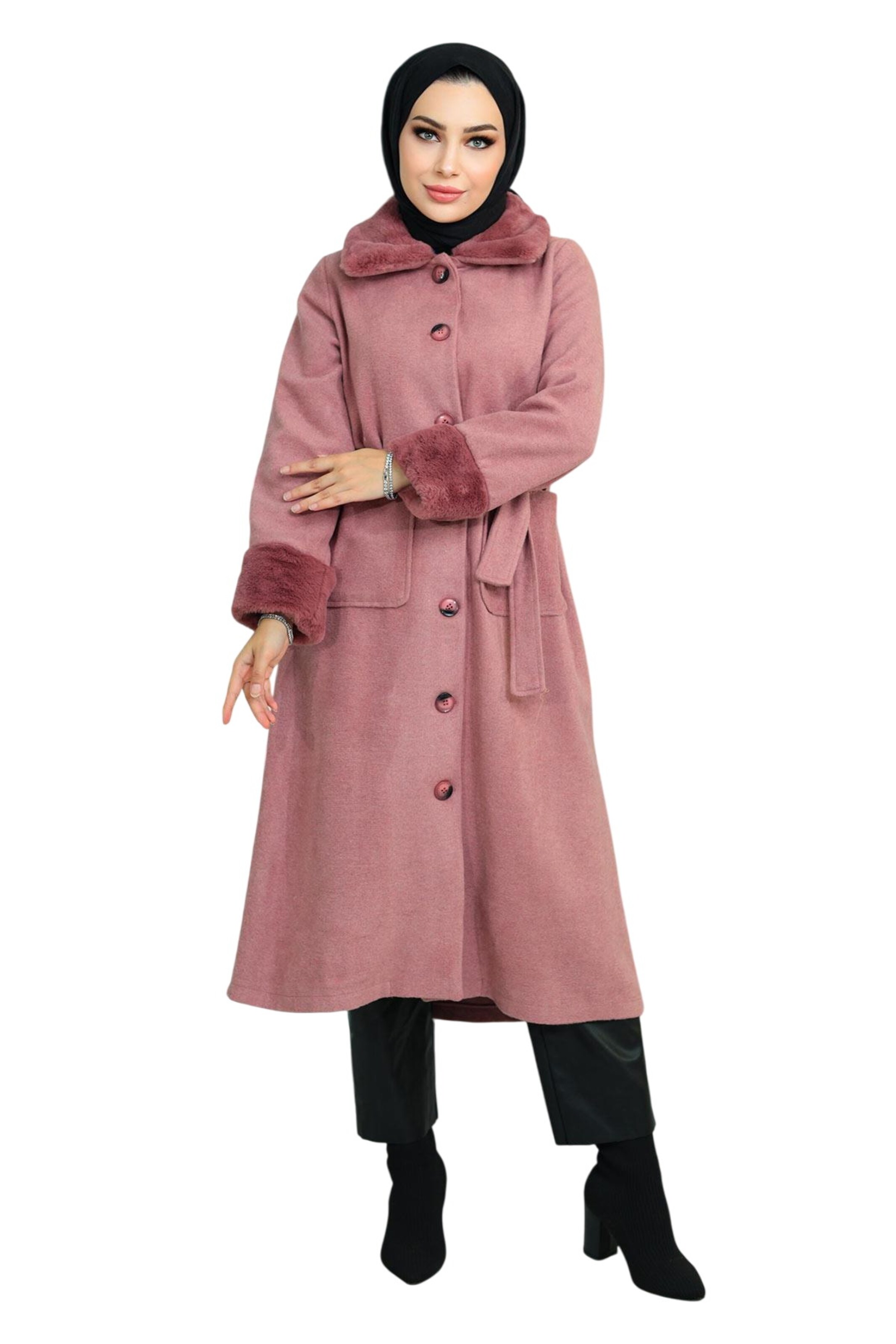 MODAMIHRAM Mantel in Pink: Vorderseite