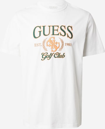 GUESS - Camiseta en blanco: frente