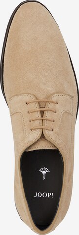 JOOP! Lace-Up Shoes 'Velluto Kleitos' in Beige