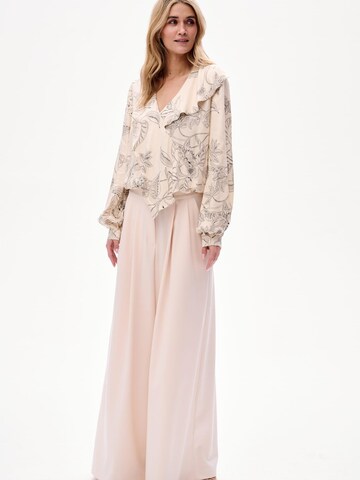 Blue Shadow Regular Pants in Beige