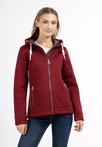 DreiMaster Maritim Fleece jas in Rood: voorkant