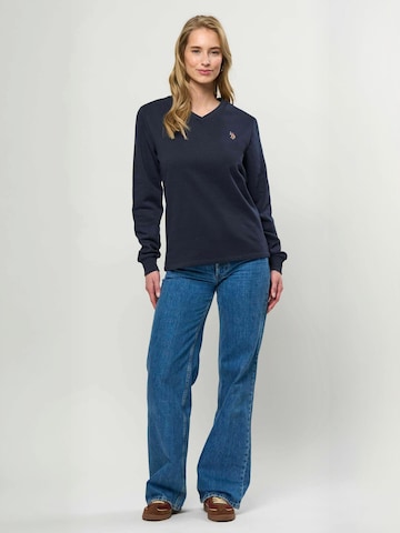 U.S. POLO ASSN. Sweter ' UWMacy ' w kolorze niebieski: przód
