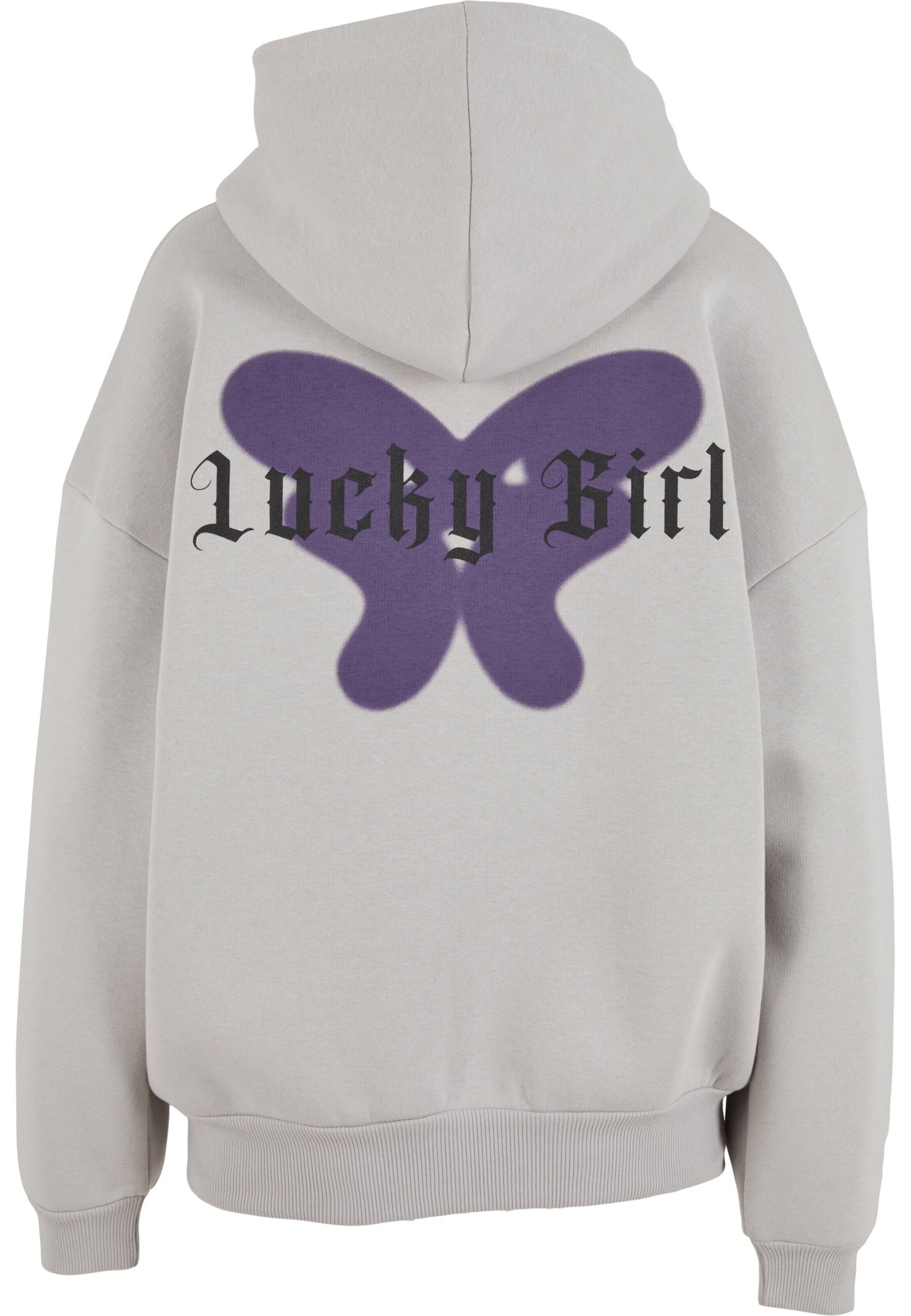 Felicious Sweatjakke 'Lucky Girl' i grå