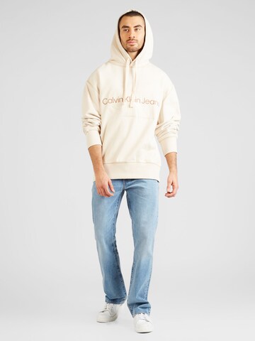 Sweat-shirt Calvin Klein Jeans en beige