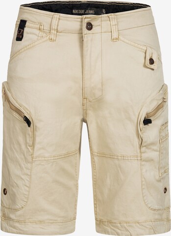 Regular Pantalon cargo INDICODE JEANS en beige : devant