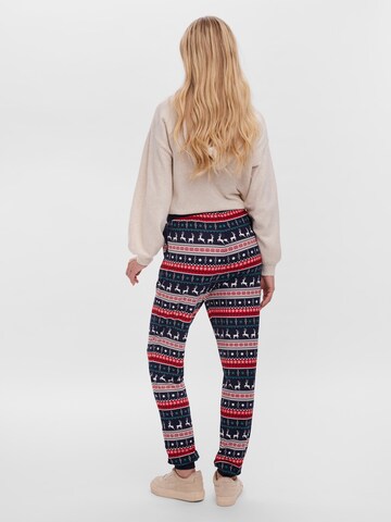 VERO MODA Tapered Pants 'Xmas' in Blue