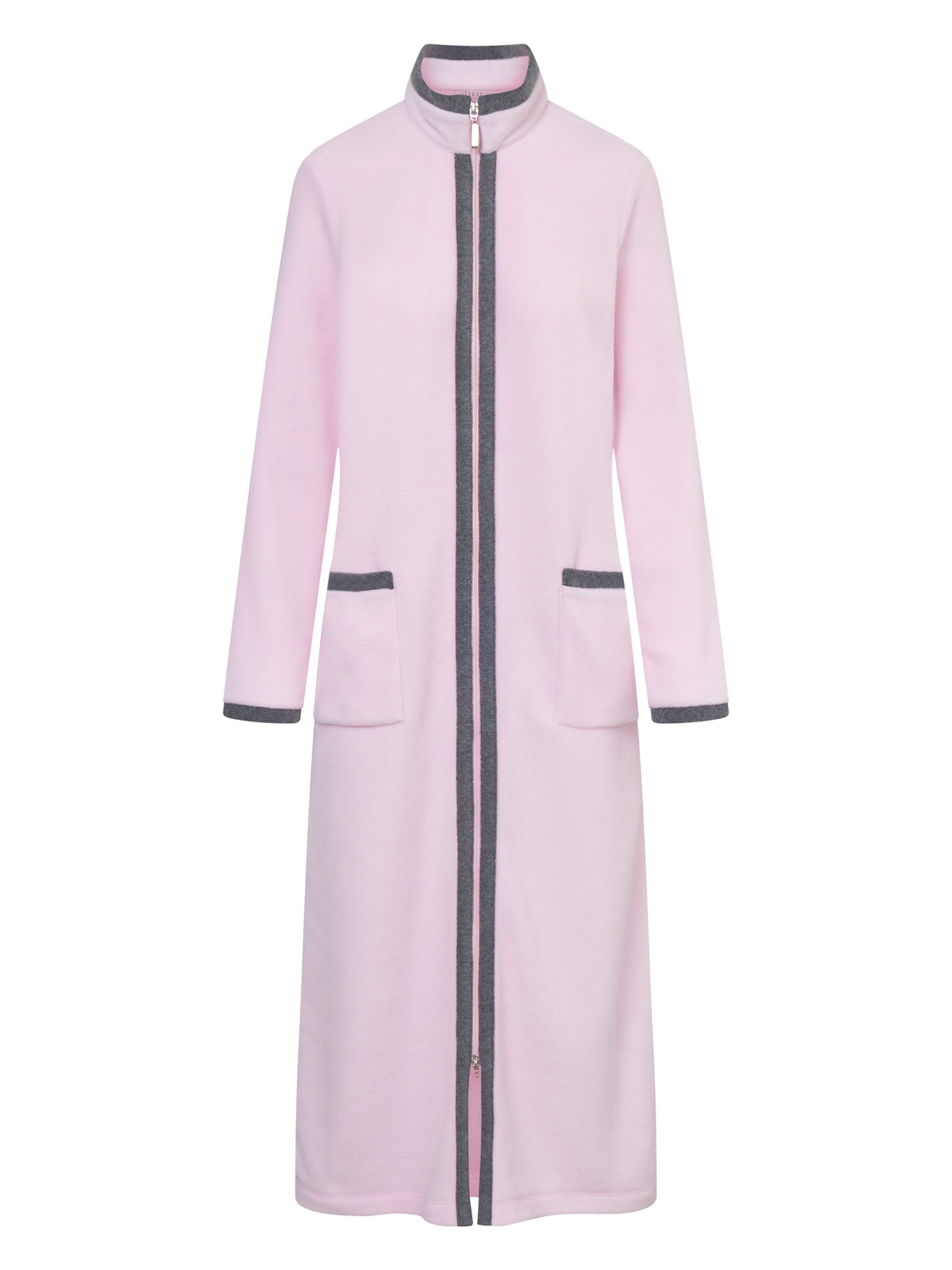 FÉRAUD PARIS Short Bathrobe ' Fleece ' in Grey: front