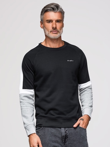 Sweat-shirt Ombre en noir : devant