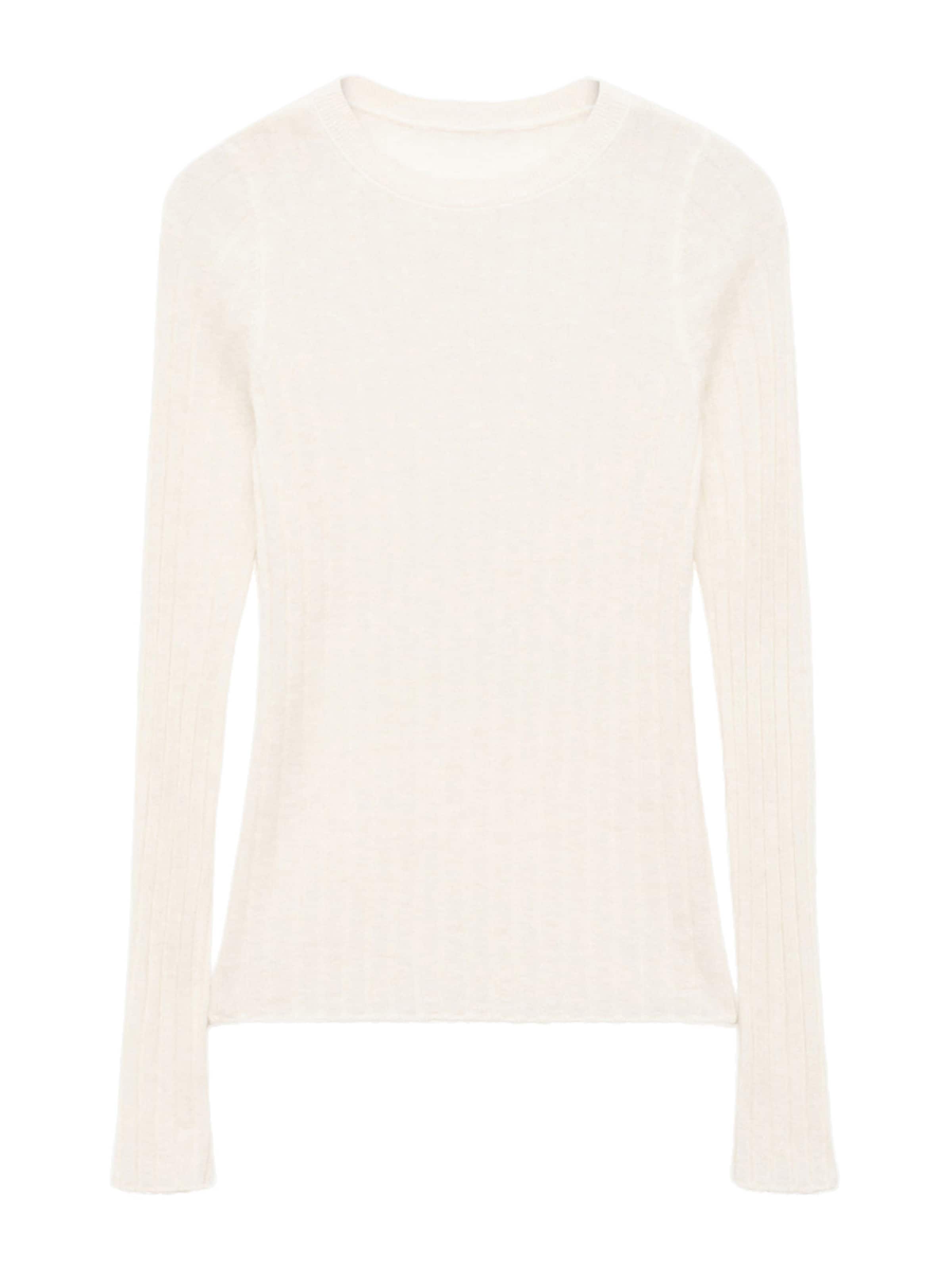 MANGO Sweter 'GARDENIA' w kolorze biały: przód