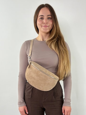 lePelou Gürteltasche 'VALENTINA large'‌‌ in Beige