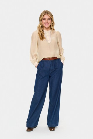 SAINT TROPEZ - Blusa 'Magdalena' em bege