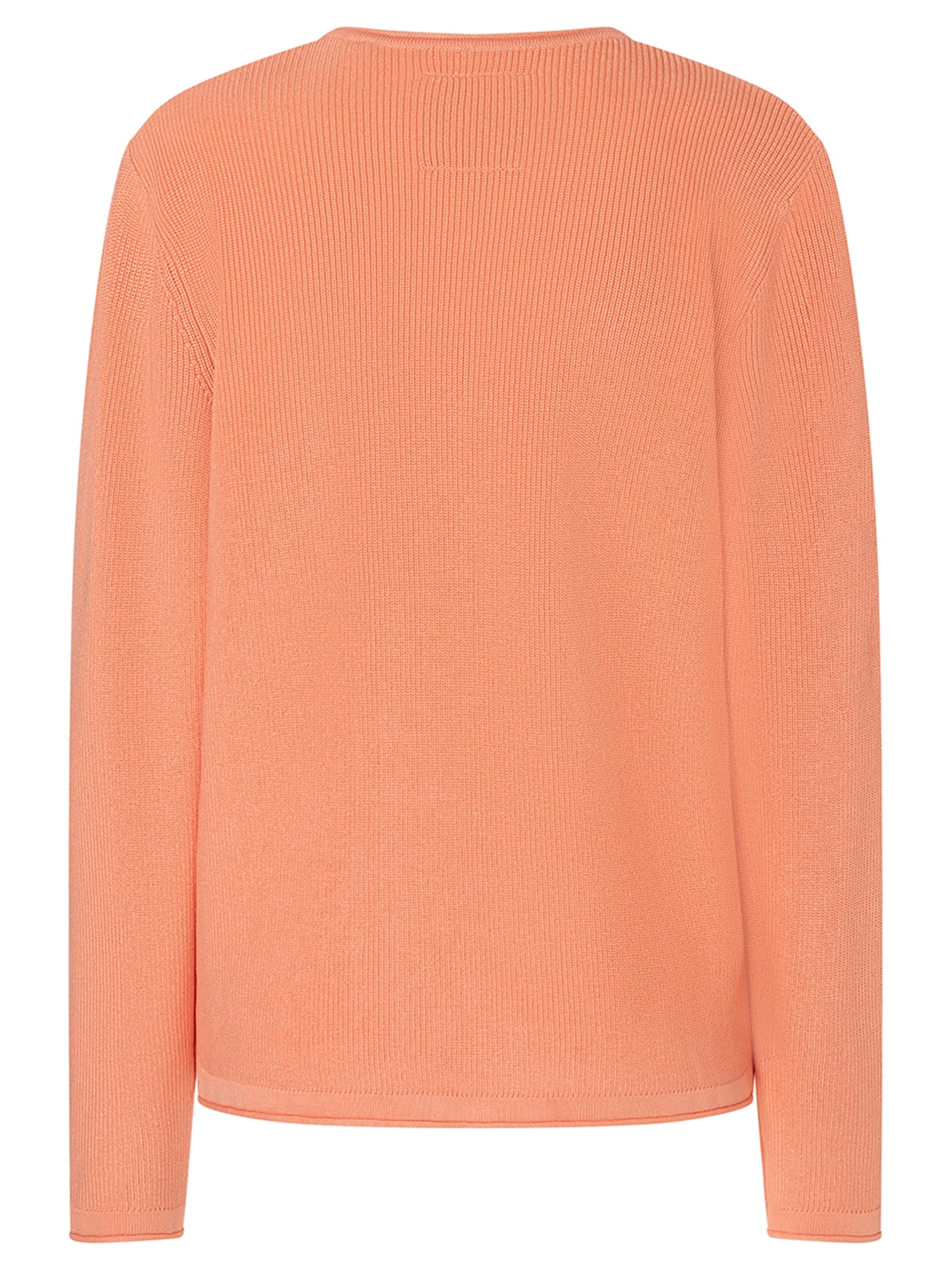 TIMEZONE Langarm-Strickpullover 'V-Neck' in Orange