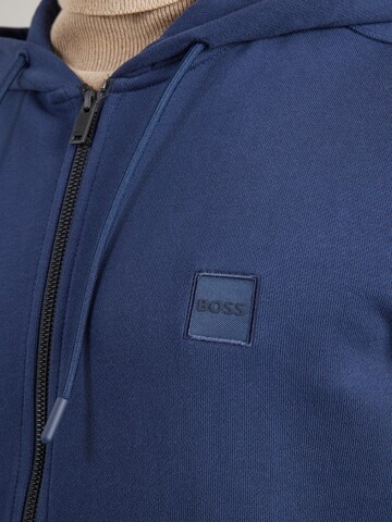 BOSS Zip-Up Hoodie 'Zetalky' in Blue