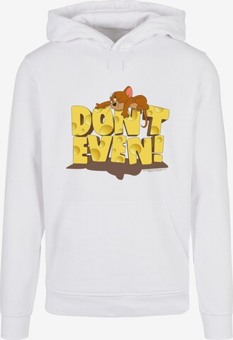 ABSOLUTE CULT Sweatshirt 'Tom And Jerry - Don't Even' in White: front