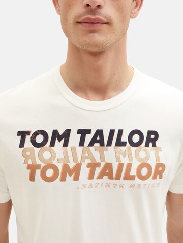 TOM TAILOR Μπλουζάκι σε λευκό