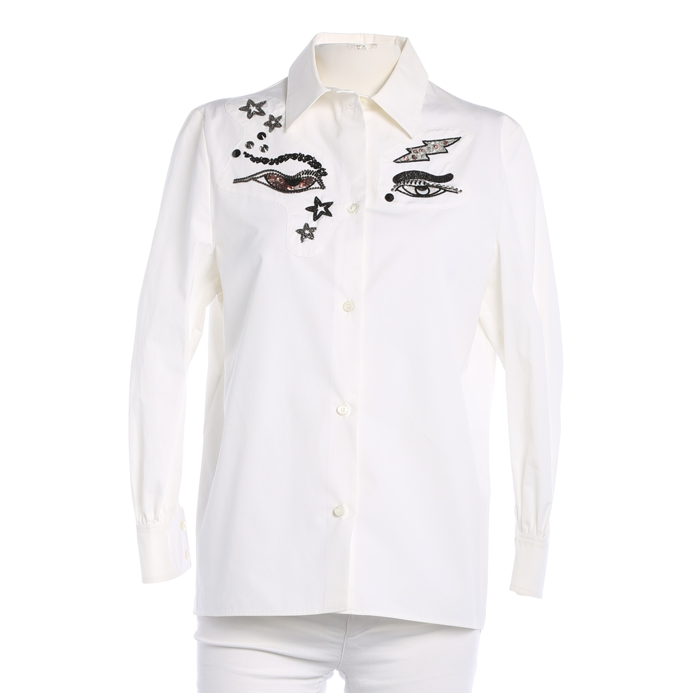 Miu Miu Blouse & Tunic in XS in White: front