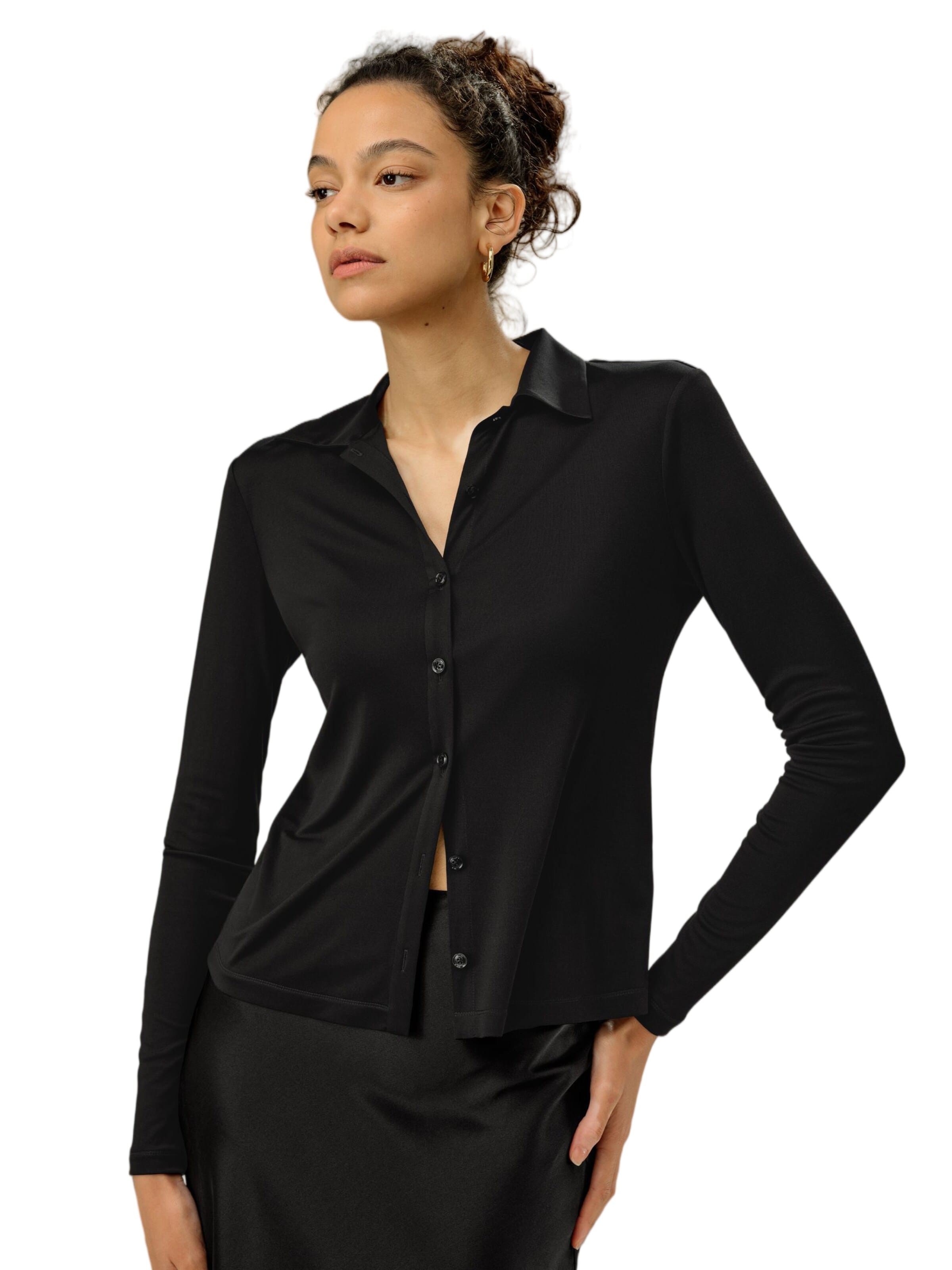 Lilysilk - Blusa en negro: frente
