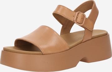 CAMPER Sandalen met riem 'Tasha' in Beige: voorkant